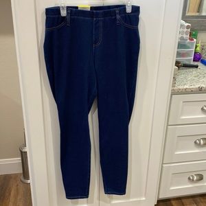 Time & Tru dark blue denim jeggings sz 12-14 (L)